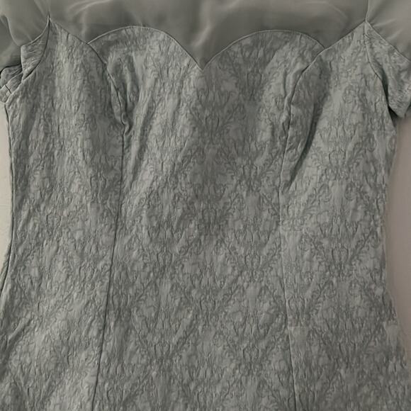 VTG Pure sugar sea foam‎ sheer top with floral down bodice size L - Picture 4 of 7